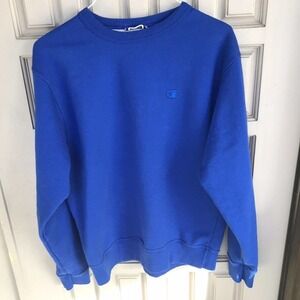 Champion Sweatshirt Royal Blue SzXL Logo Long Sleeves Pre-Owned